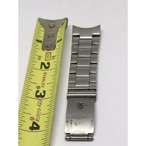 Fossil Stainless Steel Links Parts Silver No Pins Clasp Partial Band 20mm V913 - Picture 1 of 5